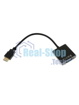 Адаптер HDMI (M)-VGA (F) 00-00027496 черный GOPOWER