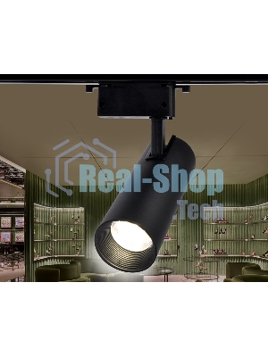 Трековый однофазный светодиодный светильник Ambrella light GL5860 BK черный LED 30W 4200K 24°