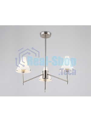 Люстра Ambrella light LH57121/3 SN/FR никель/белый матовый E14/3 max 40W D650*590