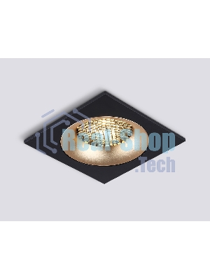 Светильник встраиваемый Ambrella light TN102730 BK/GD черный/золото GU5.3 92*92*23