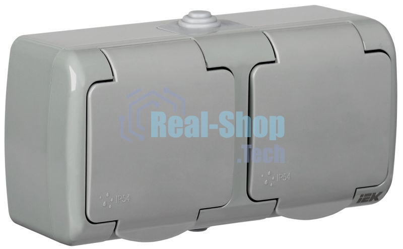 Розетка IEK ERA22-K03-16-54 РСш22-2-А Розетка 2-ая с з/к откр. уст. 16А IP54 AQUATIC