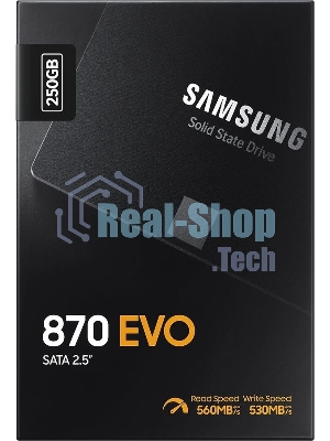 Накопитель SSD Samsung 870 EVO, 250Gb, SATA III, 2.5