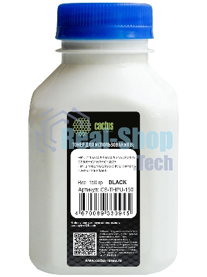 Тонер Cactus CS-THPU-150 черный флакон 150гр. для принтера C7115A/Q2613A/Q2624A/C4092A/C3906A/Q7553A/CF280A для HP LJ 1010/1020/P2015/P3015/P4015/P2035/P2055/M402