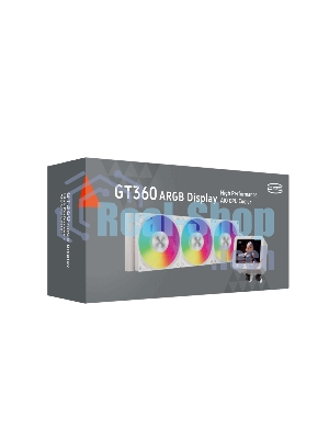 Система охлаждения PCCooler GT360 ARGb Display WH (310W, 360мм, LED temp., белый, ARGb/Fans: 3x120мм, 99CFM, 41.5dBA, 3000RPM/Pump 15dBA, 2600RPM, Rad thickness 27мм/S: 1851, 1700, 1200, 115X, AM5, AM4)
