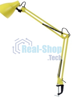 Светильник настольный Camelion KD-335 C07 желтый с метал. струбциной, 230V, 40W, E27