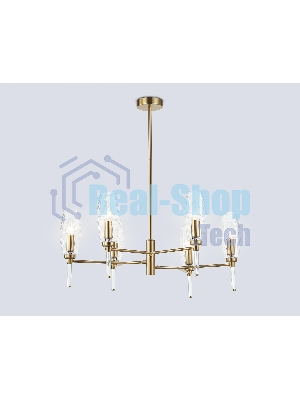 Люстра Ambrella light LH55201/6 BS/CL латунь/прозрачный E14*6 max 40W D660*520