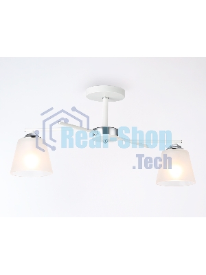 Светильник Ambrella light TR303201/2 WH/CH/FR белый/хром/белый матовый E27*2 max 60W 470*370*260