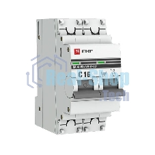 Выключатель автоматический EKF mcb4763-2-16C-pro 2P 16А (C) 4,5kA ВА 47-63 EKF PROxima