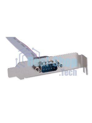 Планка на заднюю панель низкопрофильная Cablexpert CCDB9RECEPTACLE-LP, 1 порт COM/RS-232/DB9-M