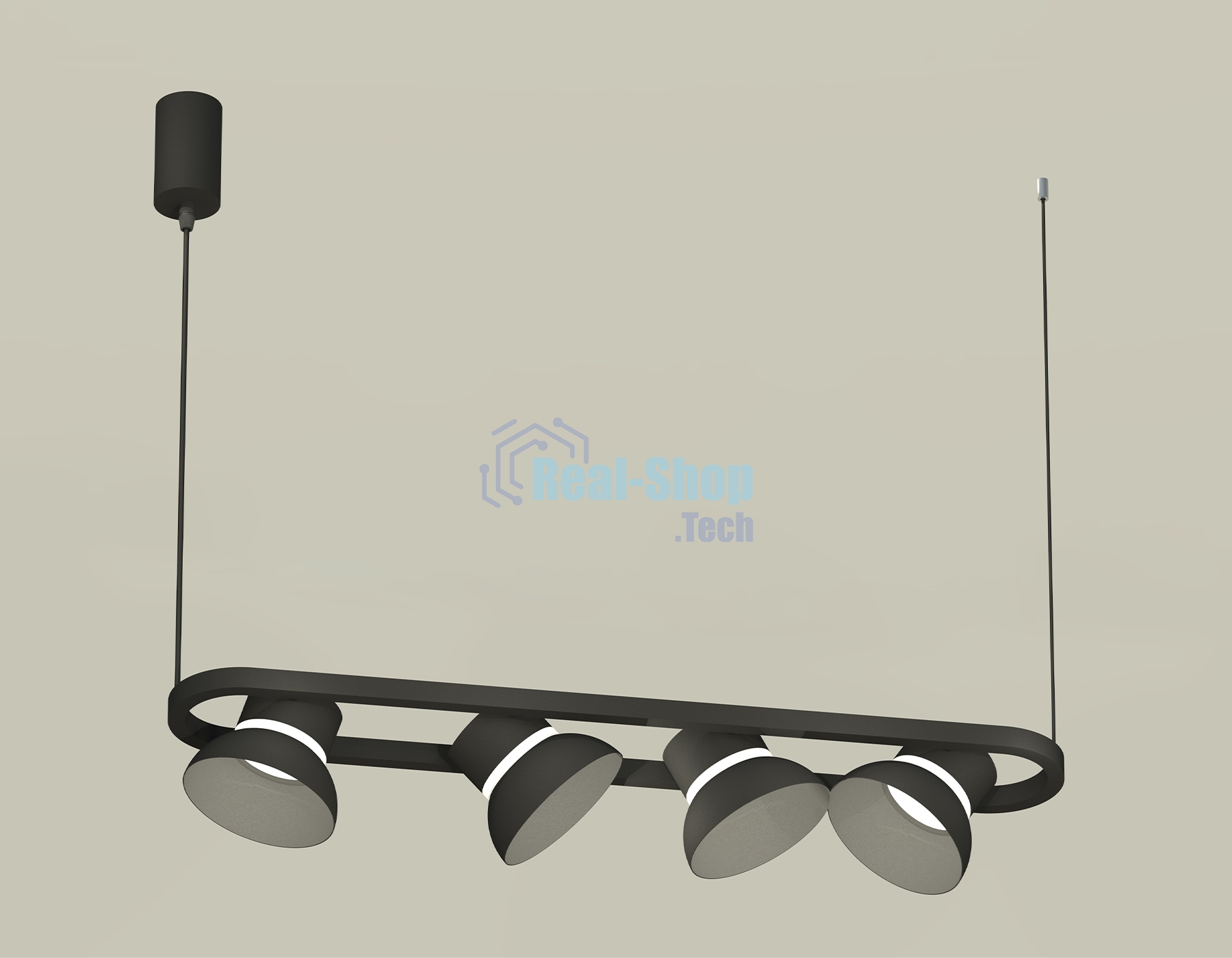 Светильник Ambrella light XB9164080/4 SBK/FR черный песок/белый матовый GX53 (С9164, N8141)