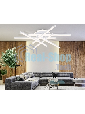 Потолочный светодиодный светильник Ambrella light FL6251 WH белый 97W 3000K-6400K 805*760*170 (ПДУ ИК)