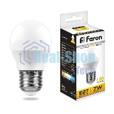 Лампа светодиодная Feron LB-95 7W 230V E27 4000K G45