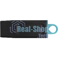 Флешка USB Kingston DataTraveler Exodia (DTX/64GB), 64Gb, USB 3.2 Gen 1, R/W 200/60, черный/бирюзовый