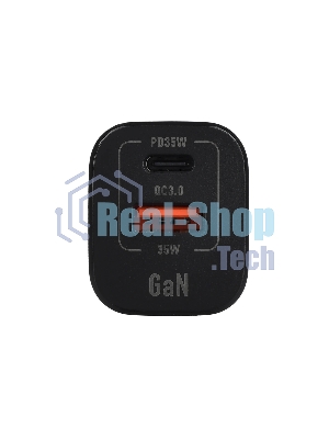 Сетевое зарядное устройство GOPOWER 1USB+1TYPE-C 35W QC3.0 00-00028403 черный