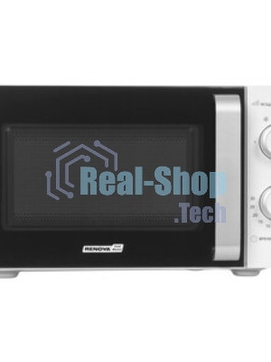 Микроволновая печь Renova MMS-20W1 белый/черный, 20 л, 700 Вт, переключатели - поворотный механизм