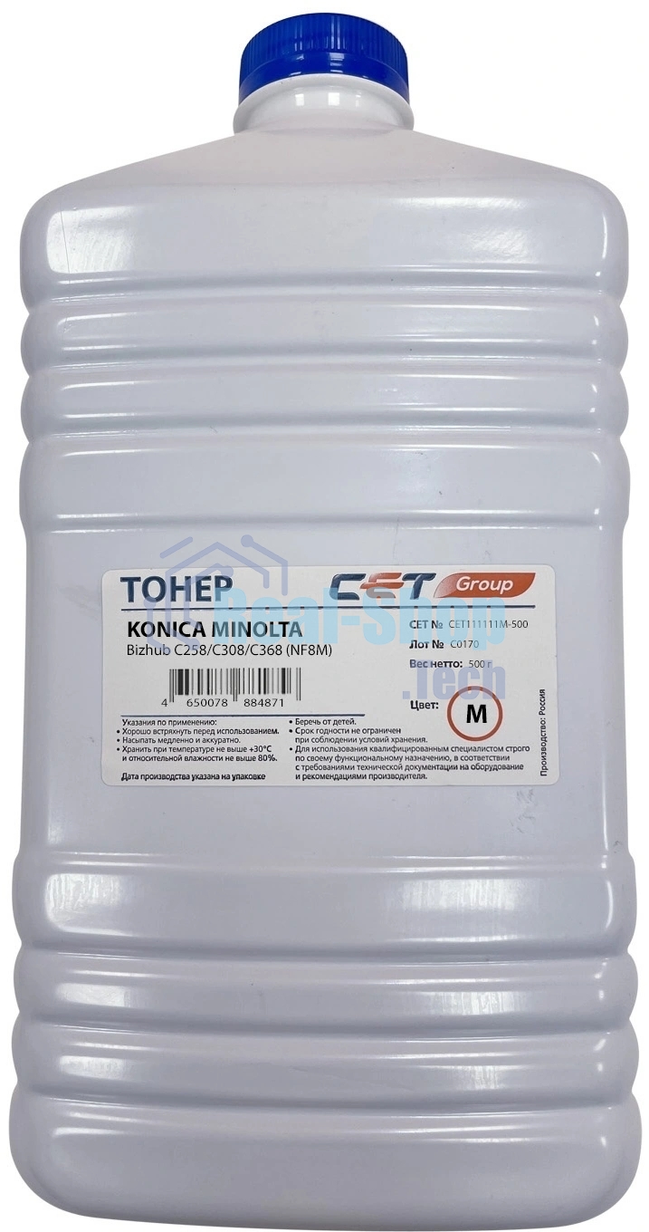 Тонер CET NF8M TN-324 для Konica Minolta Bizhub C258/C308/C368 Magenta, 500г/бут