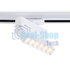 Трековый однофазный светодиодный светильник Ambrella light GL6811 WH белый LED 6W 3000K 24° 115*22*87