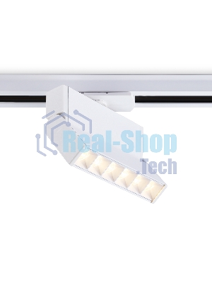 Трековый однофазный светодиодный светильник Ambrella light GL6811 WH белый LED 6W 3000K 24° 115*22*87