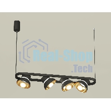 Светильник Ambrella light XB9164081/4 SBK/PYG/CL черный песок/золото желтое полированное/прозрачный GX53 (С9164, N8145)