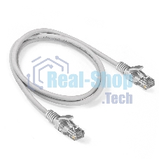 Патч-корд ExeGate EX286381RUS UTP-RJ45-RJ45-5e-1M-LSZH-GY, UTP, cat.5e, LSZH, 1м, серый