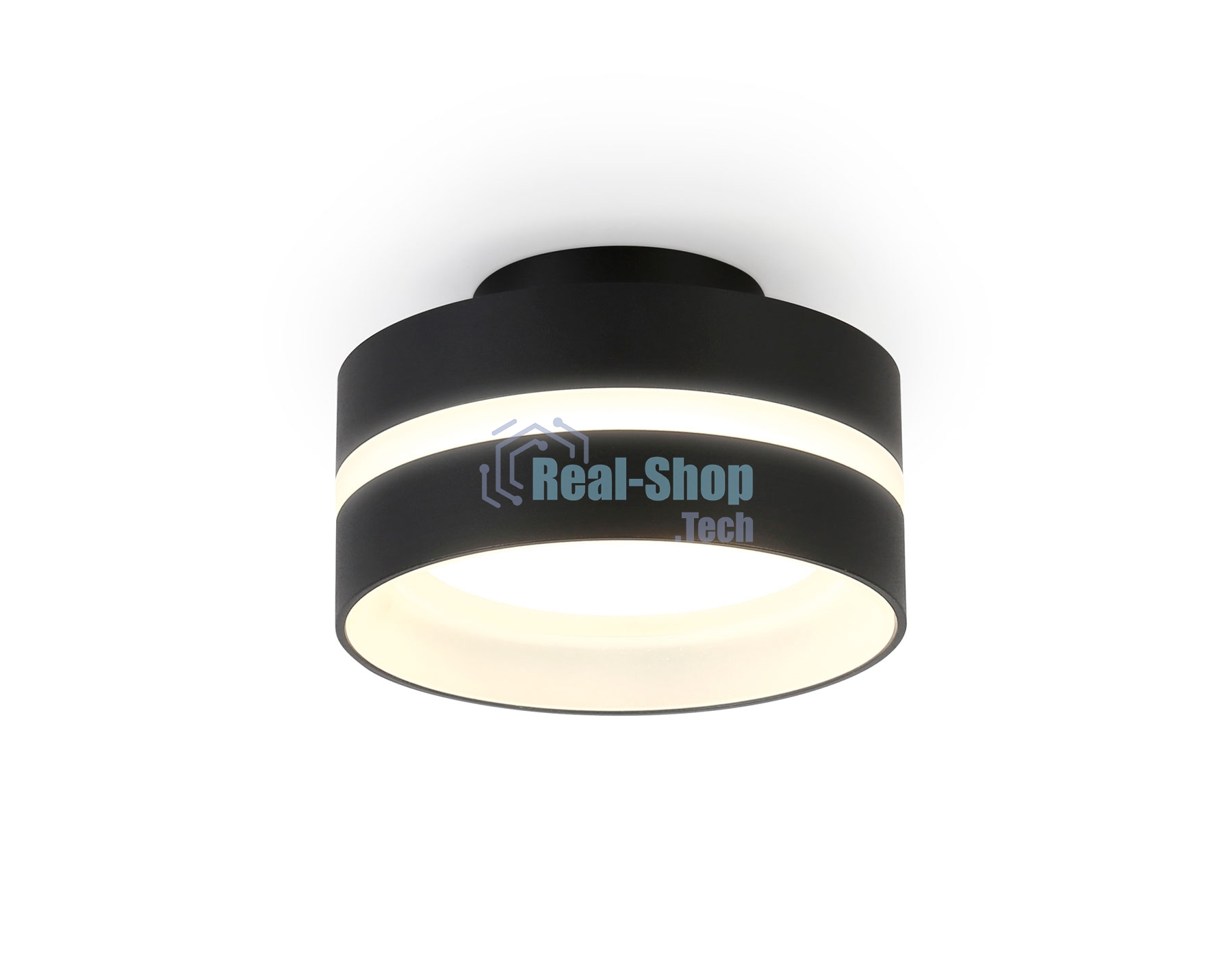 Светильник Ambrella light TN5421 SBK/FR черный песок/белый матовый GX53 IP20 D95*60