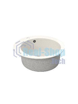 Мойка для кухни BAU Dream Pro D 48, без выпуска, белый песок