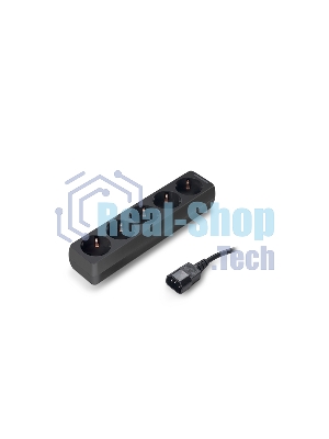 Удлинитель для ИБП ExeGate EX221200RUS SPU-5-0.5B (5 розеток, 0.5м, UPS вилка IEC320-C14, черный)