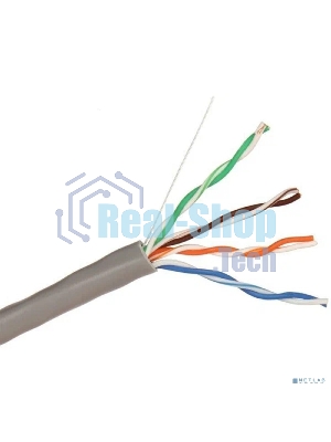 Кабель ExeGate SFTP 4 пары кат.5e медь, 24AWG, экран, бухта 305м, серый, PVC