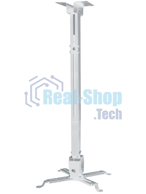 Кронштейн для проектора Buro PR04-100W белый макс.20кг потолочный поворот и наклон