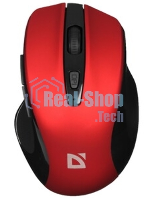Мышь беспроводная Defender Prime MB-053 красный, 1600 dpi, радиоканал, USB, кнопки - 6