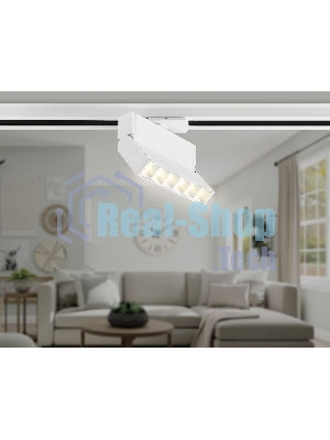 Трековый однофазный светодиодный светильник Ambrella light GL6811 WH белый LED 6W 3000K 24° 115*22*87