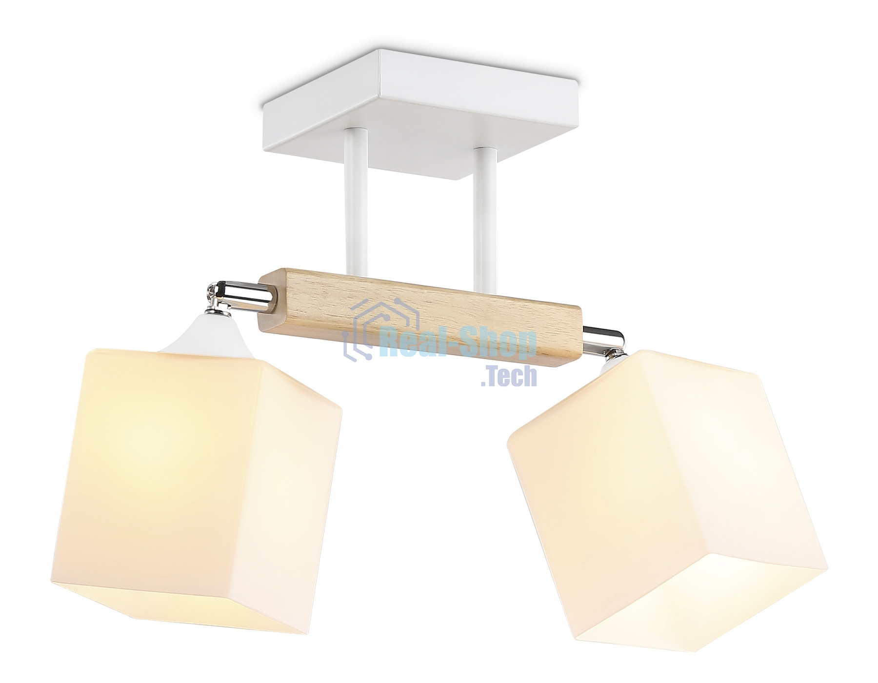 Светильник Ambrella light TR9511/2 WH/CH/FR белый/хром/белый матовый E27*2 max 40W 517*100*246