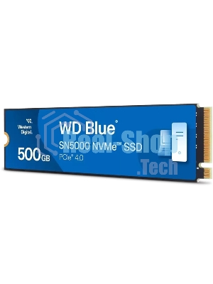 Накопитель SSD WD Blue SN5000, 500Gb, PCIe 4.0 x4, M.2 2280, NVMe, R/W 5000/4000