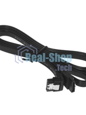 Кабель интерфейсный SATA Cablexpert CC-SATAM-DATA90-BL-100CM, Sata3 7pin/7pin, мет.защелка, угловой разъем, 100 см, черный, пакет