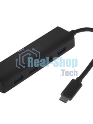 USB-концентратор Gembird UHB-C364, USB 3.0, USB 4 порта, USB Type-C / с доп питанием
