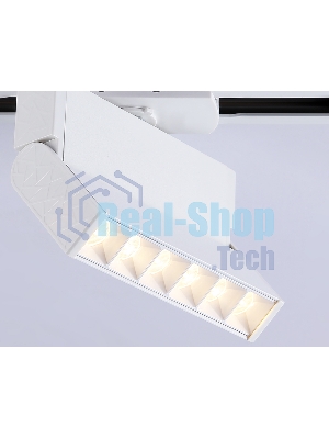 Трековый однофазный светодиодный светильник Ambrella light GL6811 WH белый LED 6W 3000K 24° 115*22*87
