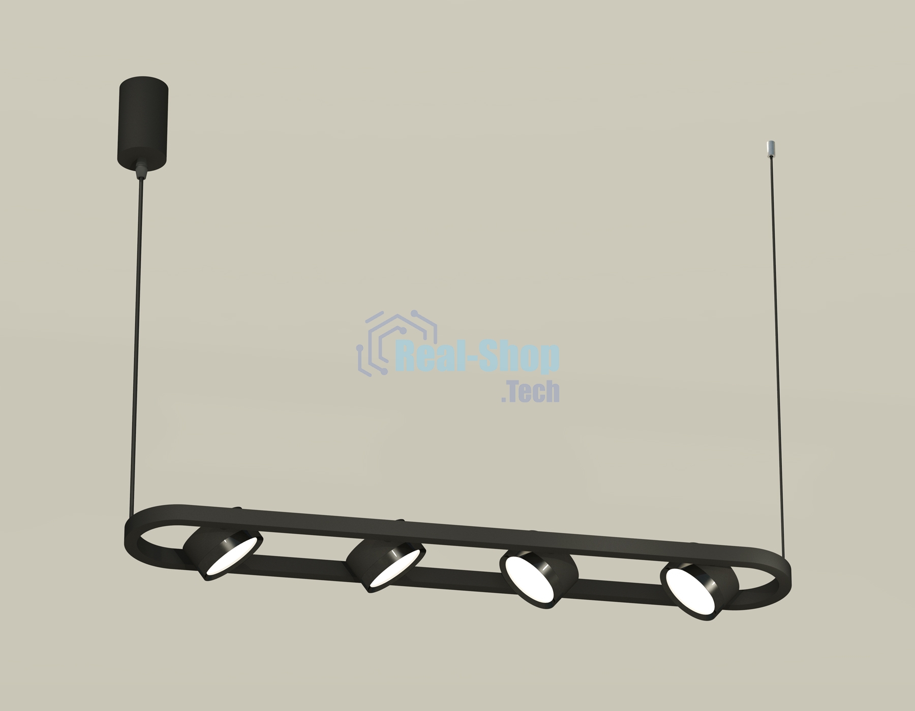 Светильник Ambrella light XB9164100/4 SBK/PBK черный песок/черный полированный GX53 (C9164, N8113)