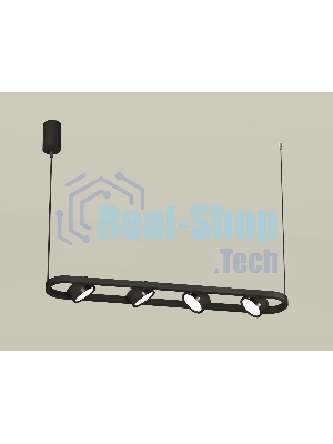 Светильник Ambrella light XB9164100/4 SBK/PBK черный песок/черный полированный GX53 (C9164, N8113)
