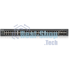 Коммутатор Zyxel GS1920-48v2 Hybrid Smart switch Zyxel Nebula Flex, 44xGE, 4xCombo (SFP/RJ-45), 2xSFP, Standalone/cloud management