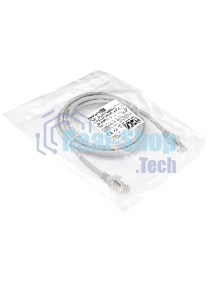 Патч-корд ExeGate EX286383RUS UTP-RJ45-RJ45-5e-2M-LSZH-GY, UTP, cat.5e, LSZH, 2м, серый