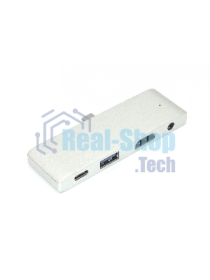 Адаптер Type-C на HDMI, USB 3.0 + Audio 3,5 + Type-C, серебро