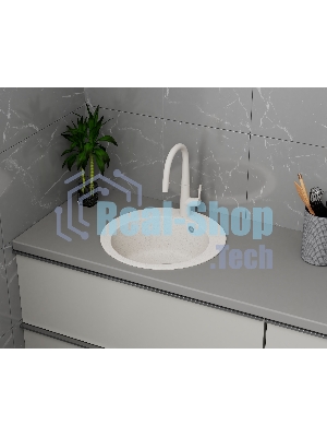 Мойка для кухни BAU Dream Pro D 48, без выпуска, белый песок