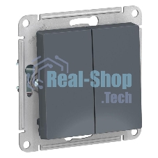 Механизм выключателя 2-кл. СП AtlasDesign 10А IP20 (сх. 5) 10AX грифель