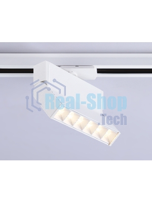 Трековый однофазный светодиодный светильник Ambrella light GL6811 WH белый LED 6W 3000K 24° 115*22*87