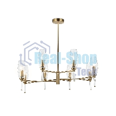 Люстра Ambrella light LH55202/8 BS/CL латунь/прозрачный E14*8 max 40W D800*520