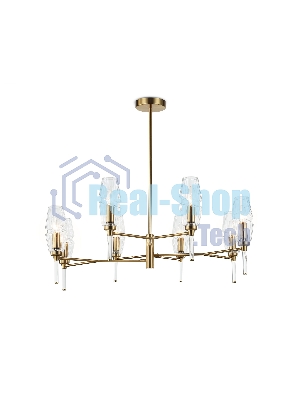 Люстра Ambrella light LH55202/8 BS/CL латунь/прозрачный E14*8 max 40W D800*520