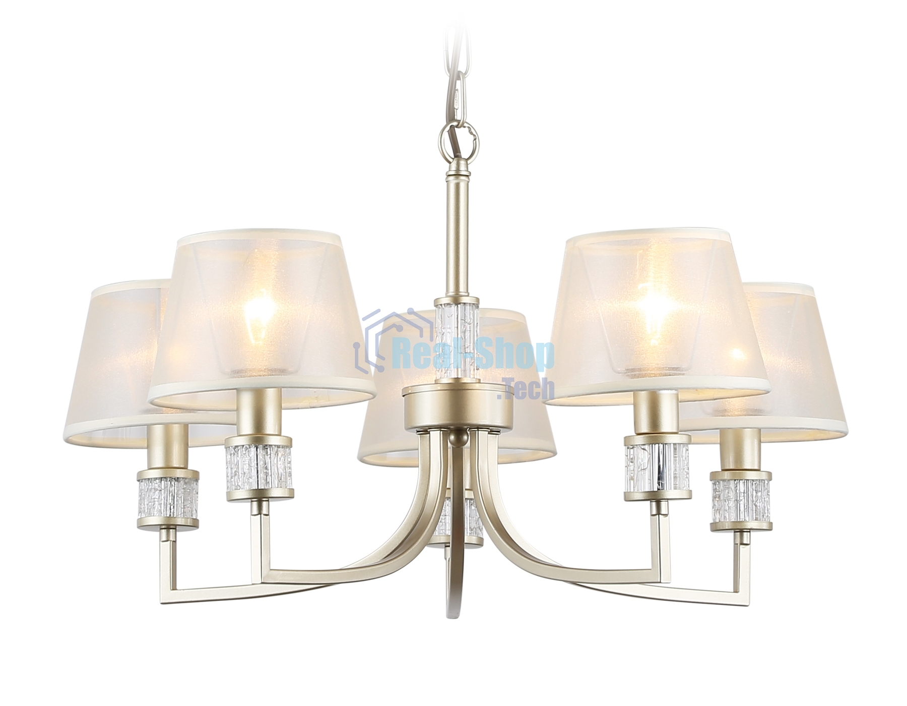 Люстра Ambrella light LH71214/5 CGD золото E14/5 max 40W D620*740
