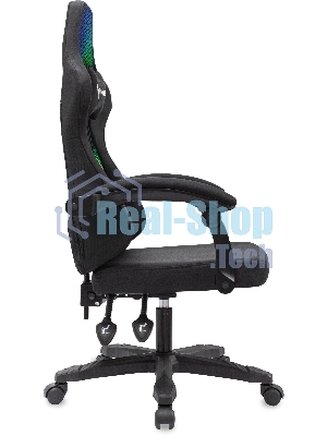 Кресло игровое Knight Wolf RGb черный, крестов. пластик