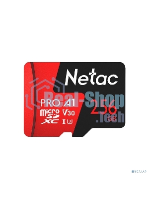 Флеш Карта MicroSD card Netac P500 Extreme Pro 256Gb, retail version w/SD adapter