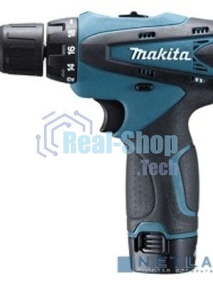 Дрель-шуруповерт Makita DF330DWE, 10,8 В, 1,3 Ач, 24 Нм, щеточный